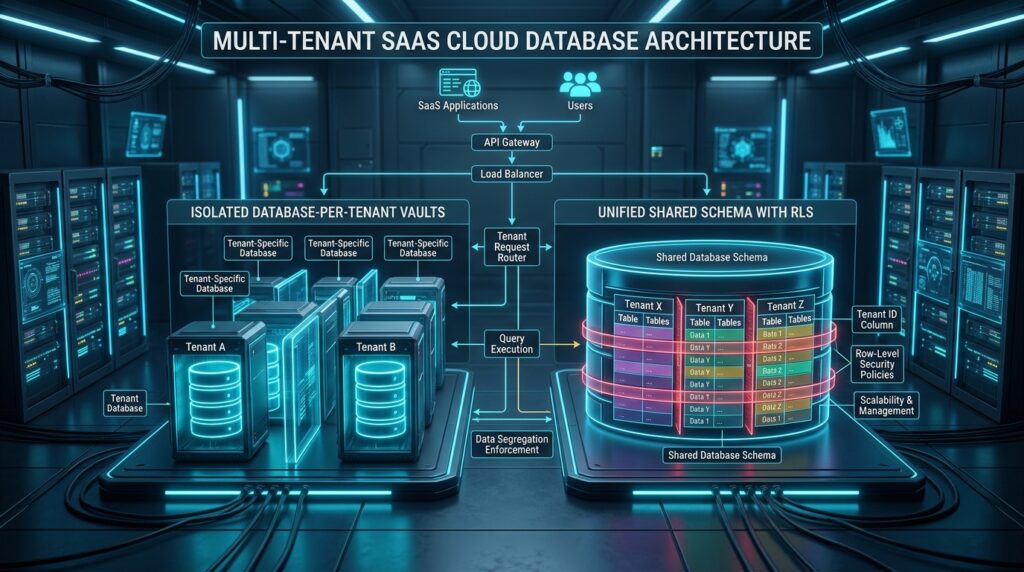 Multi-Tenant SaaS Cloud Database Architecture: Database-Per-Tenant vs Shared Schema
